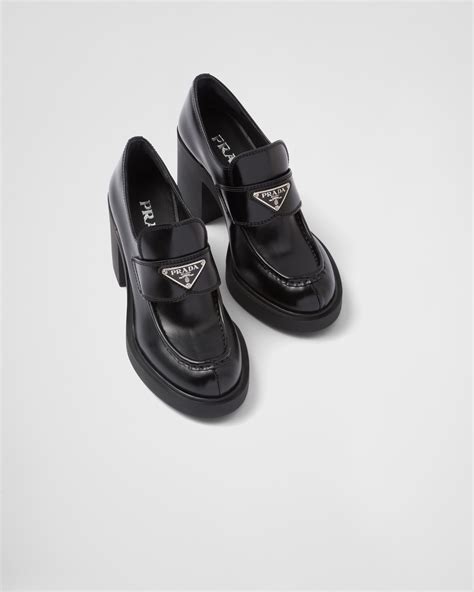 loafer shoes prada|prada heeled loafer.